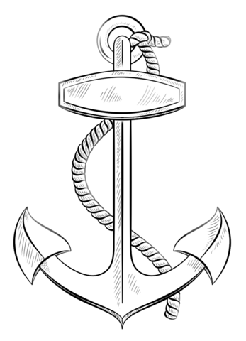 Anchor With Rope Coloring Page Painting Ideas 347x480 Anchor With Rope Coloring Page Painting Ideas