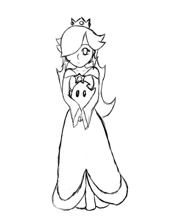 640x785 Princess Rosalina Coloring Pages