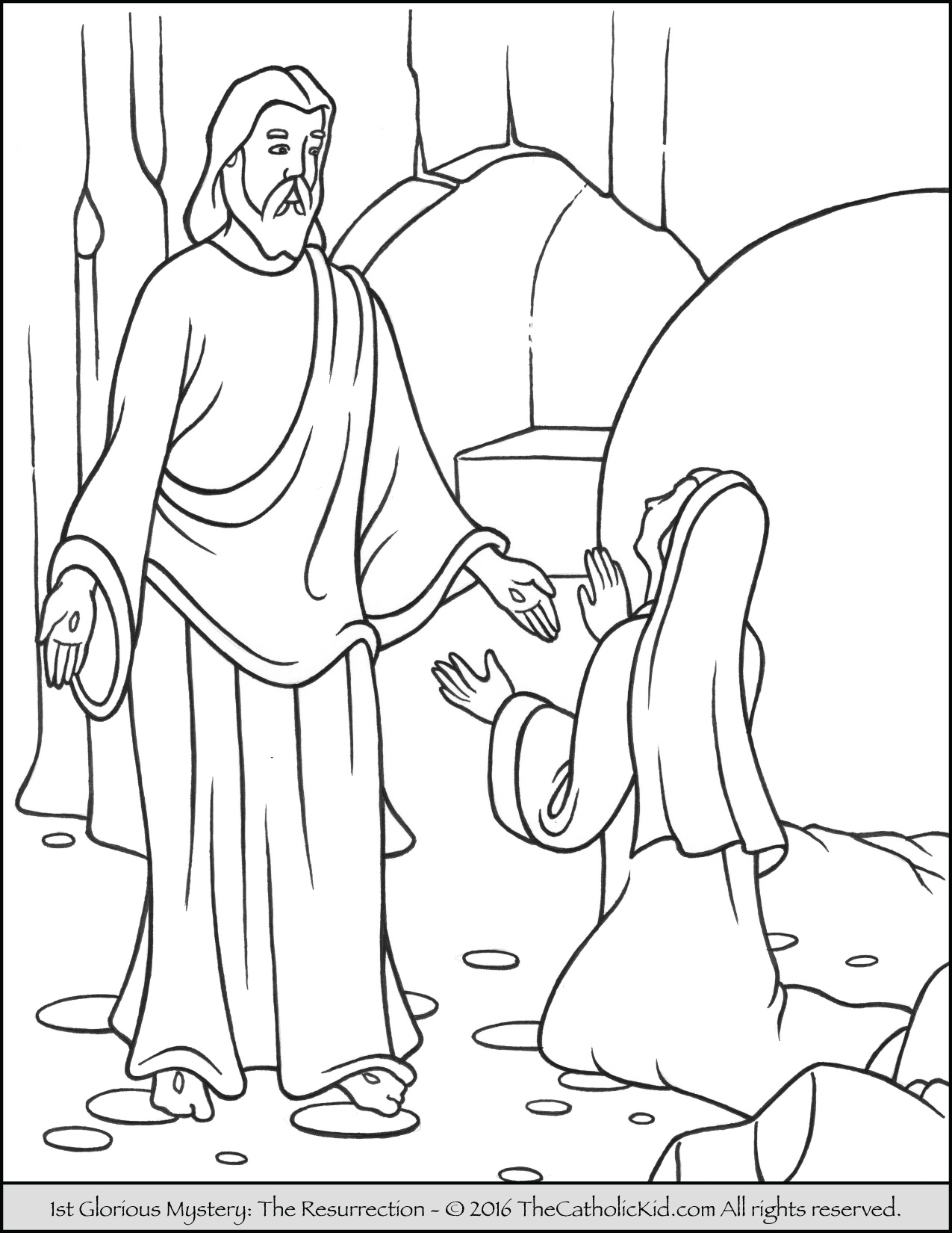 Rosary Coloring Page 1275x1650 Rosary Coloring Page