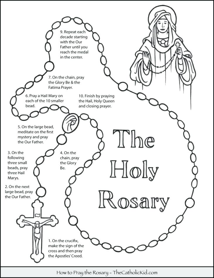 Mary Coloring Page How To Pray The Rosary Coloring Page Mary 730x945 Mary Coloring Page How To Pray The Rosary Coloring Page Mary