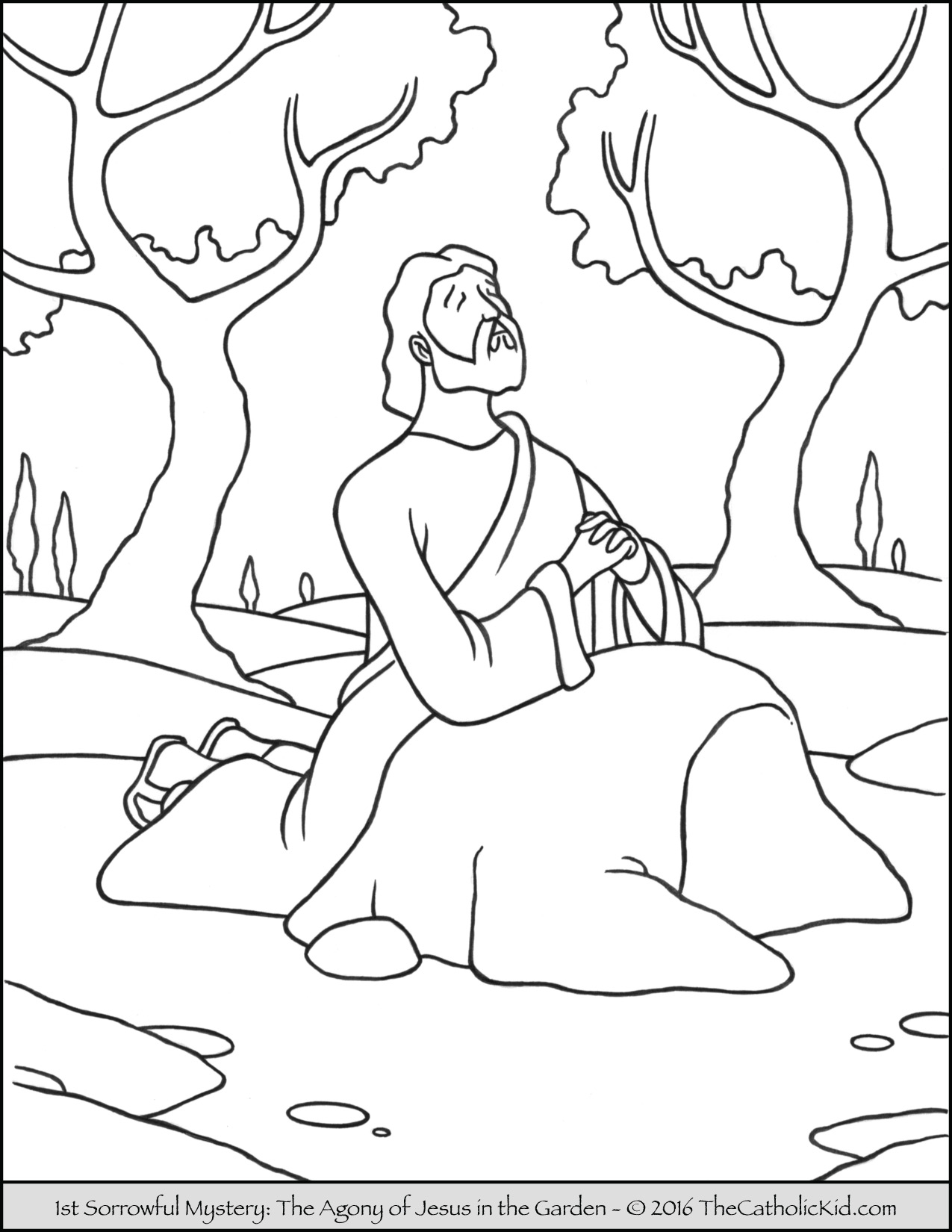 Sorrowful Mysteries Coloring Pages 1275x1650 Sorrowful Mysteries Coloring Pages