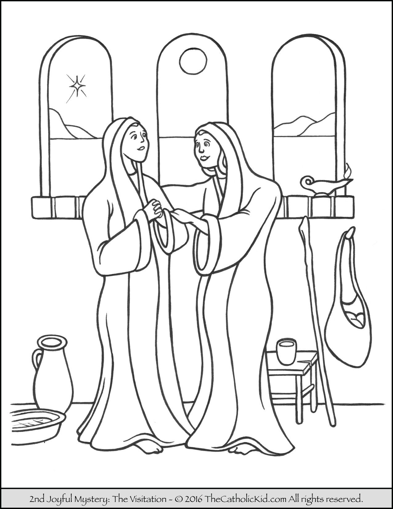 The 2nd Joyful Mystery Coloring Page 1275x1650 The 2nd Joyful Mystery Coloring Page