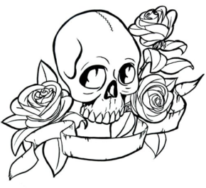 Tattoos Rose Cross Coloring Page, Rose Skull Coloring Page, Tattoos. 290x265 Tattoos Rose Cross Coloring Page, Rose Skull Coloring Page, Tattoos.