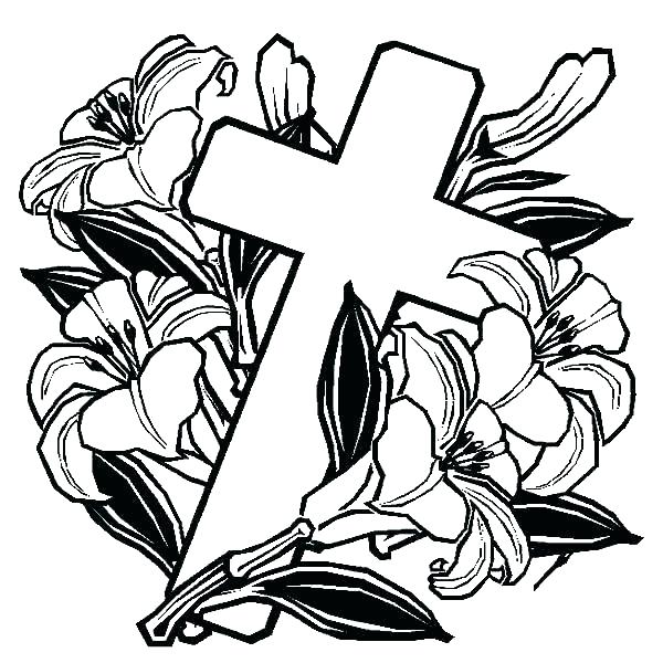 Coloring Pages Crosses Cross With Roses Coloring Pages Coloring 600x600 Coloring Pages Crosses Cross With Roses Coloring Pages Coloring