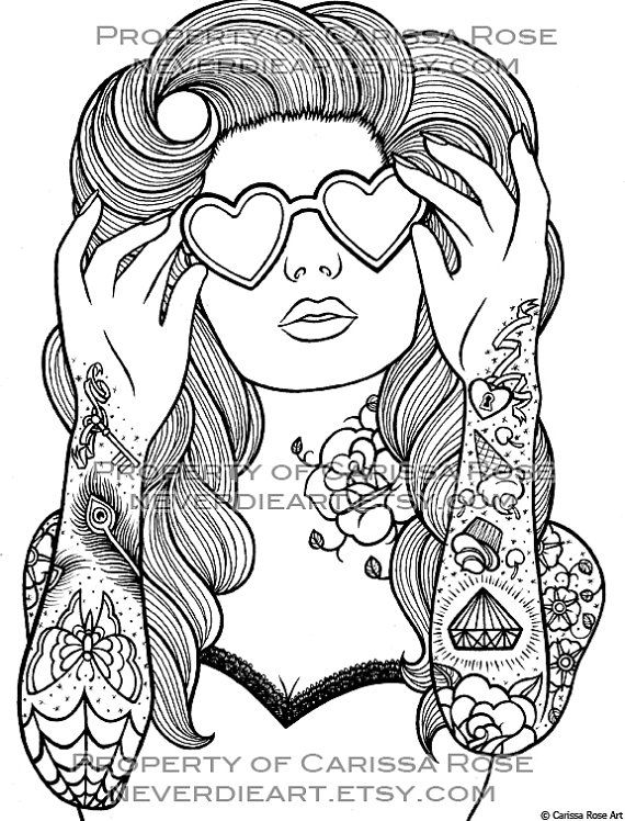 Digital Download Print Your Own Coloring Book Outline Page 570x748 Digital Download Print Your Own Coloring Book Outline Page