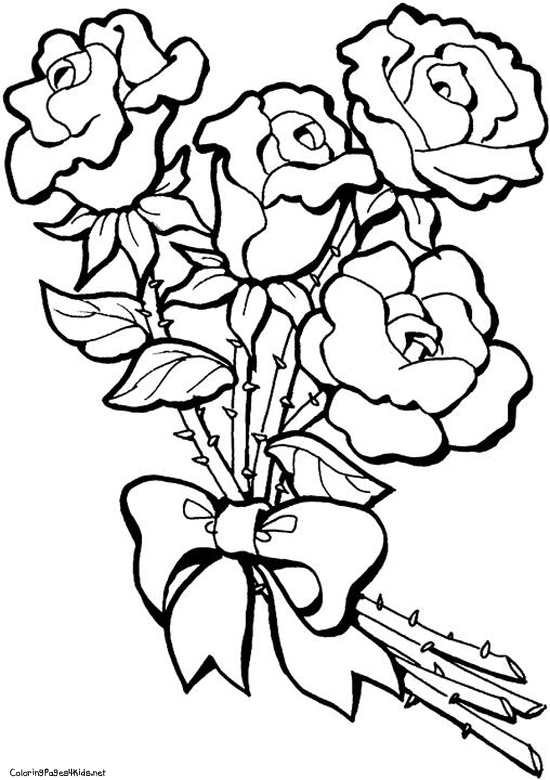 Rose Flower Coloring Pages 550x780 Rose Flower Coloring Pages