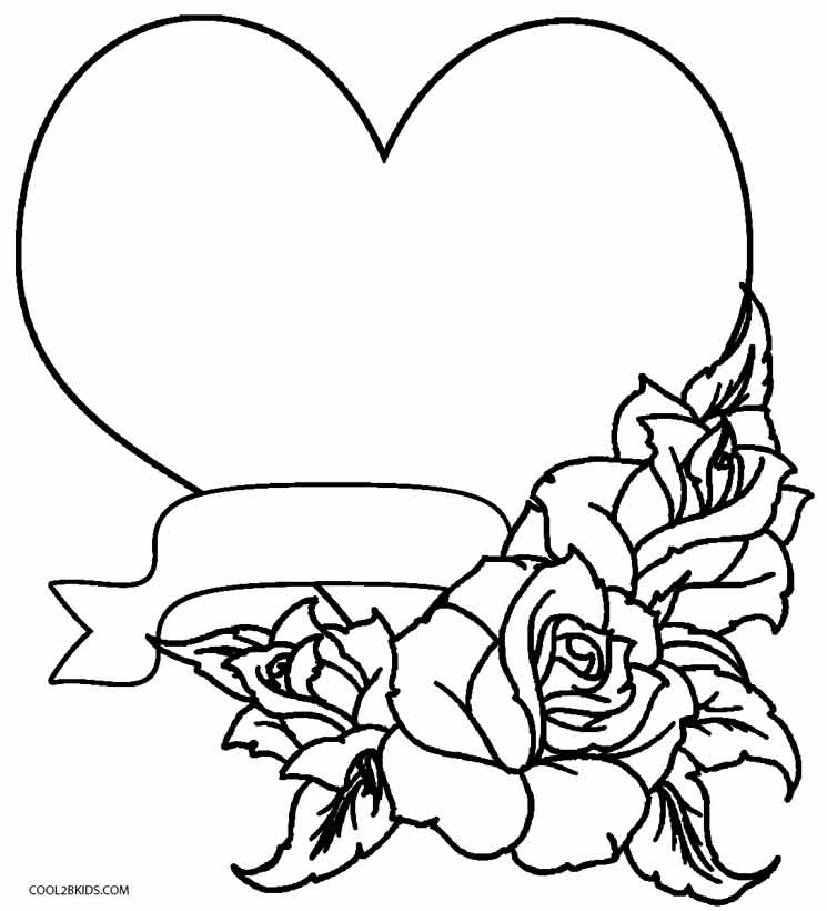 Heart With Roses Coloring Pages Printable Free Coloring Sheets 745x820 Heart With Roses Coloring Pages Printable Free Coloring Sheets