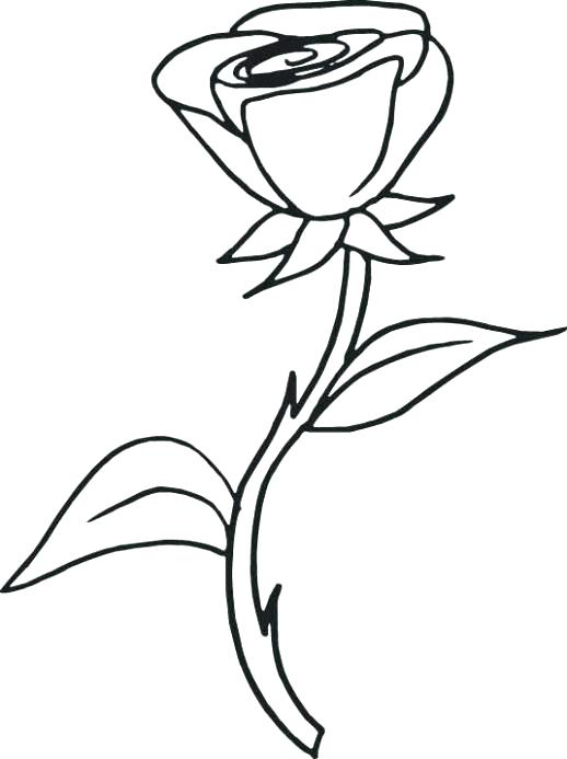 Rose Coloring Pages For Kids at GetColorings.com | Free printable ...