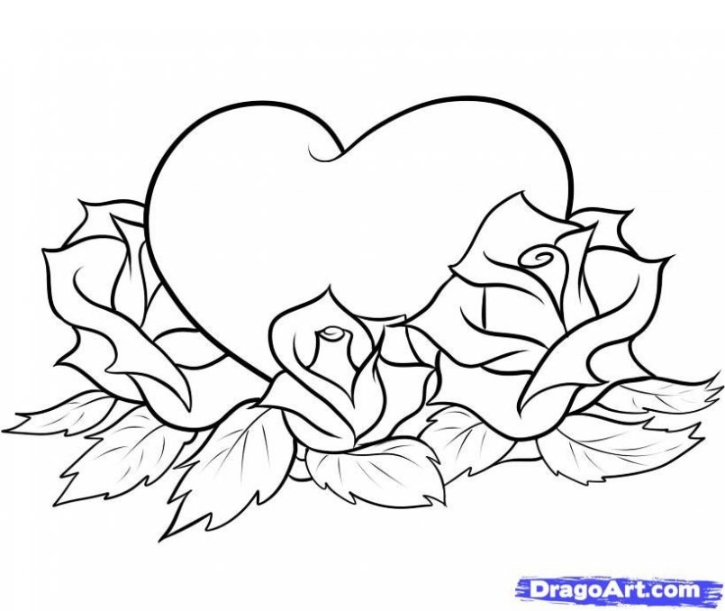 Rose Coloring Pages For Kids at GetColorings.com | Free printable ...