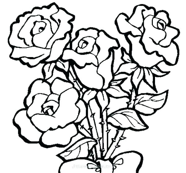 Coloring Pages Of Roses Easy Flower Coloring Pages Coloring Roses 600x558 Coloring Pages Of Roses Easy Flower Coloring Pages Coloring Roses