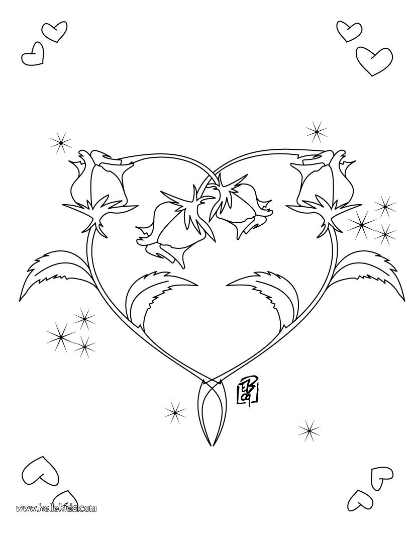 820x1060 Best Printable Heart Coloring Pages Image Picture Of Shape Styles