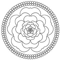 230x230 Top 25 Free Printable Beautiful Rose Coloring Pages For Kids Mandala