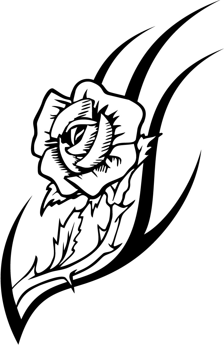 722x1112 Working Sheet Of A Rose Tattoo Design For Kidz