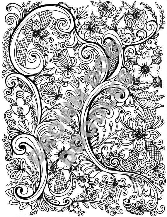 Rosemaling Coloring Page 570x738 Rosemaling Coloring Page