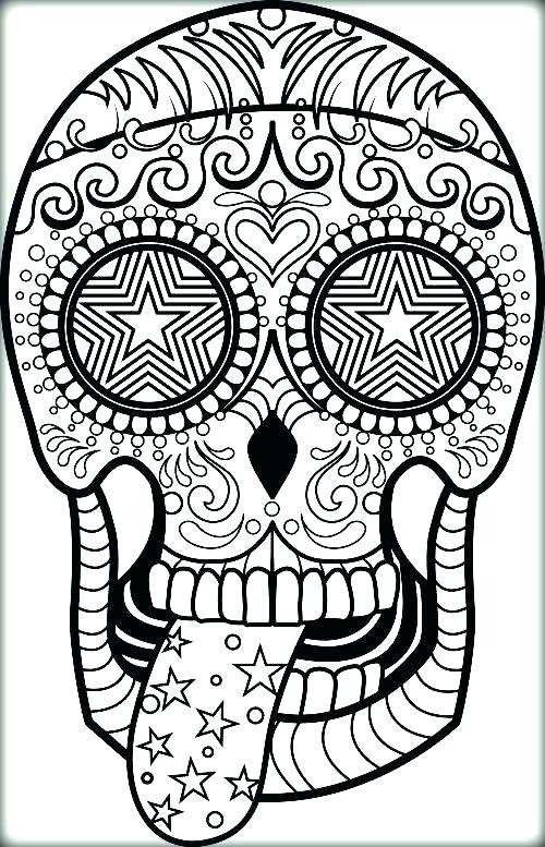 500x777 Colour Sugar Skull Tattoo Kids Coloring Sugar Skull Coloring Skull
