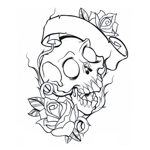 500x500 Skull Coloring Pages 360coloringpages