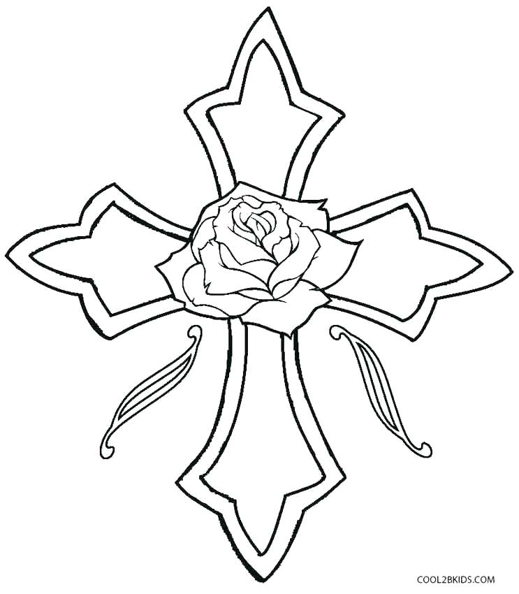 Coloring Pages Of Crosses Hearts And Roses Coloring Pages Cross 743x850 Coloring Pages Of Crosses Hearts And Roses Coloring Pages Cross