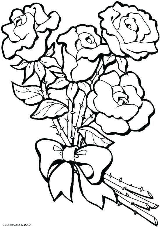 Coloring Pages Of Roses Easy Flower Coloring Pages Coloring Roses 550x780 Coloring Pages Of Roses Easy Flower Coloring Pages Coloring Roses