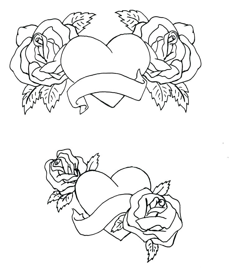 Coloring Pages Of Roses And Hearts Coloring Book Pages Of Roses 736x861 Coloring Pages Of Roses And Hearts Coloring Book Pages Of Roses