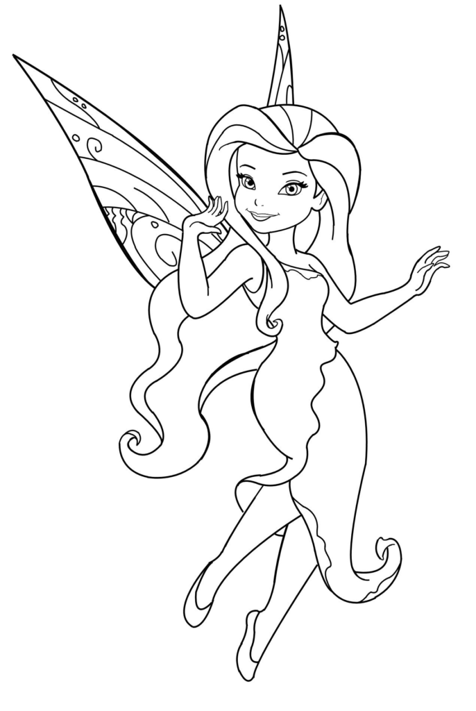 686x1024 Rosetta Coloring Pages Printable Tinkerbell Fairies Best Of Pixie