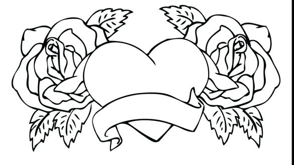 585x329 Coloring Pages Rose Coloring Pages Rose Awesome Rose Coloring