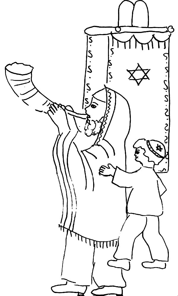 600x995 Rosh Hashanah Coloring Pages 334225
