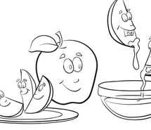 Rosh Hashanah Coloring Pages Free Printable Template For Kids 215x185 Rosh Hashanah Coloring Pages Free Printable Template For Kids