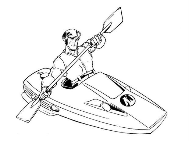 Rowing Coloring Pages