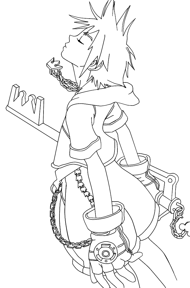 Kingdom Hearts Coloring Pages 725x1100 Kingdom Hearts Coloring Pages