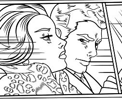 253x205 Girl With Ball By Roy Lichtenstein Coloring Page