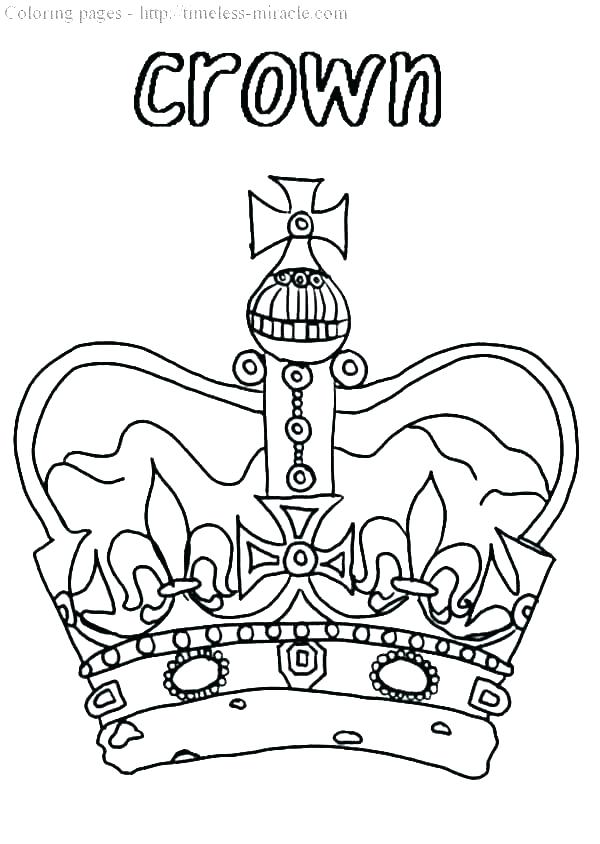 600x844 Crown Printable Template Pdf Crown Coloring Page Drawing Crown
