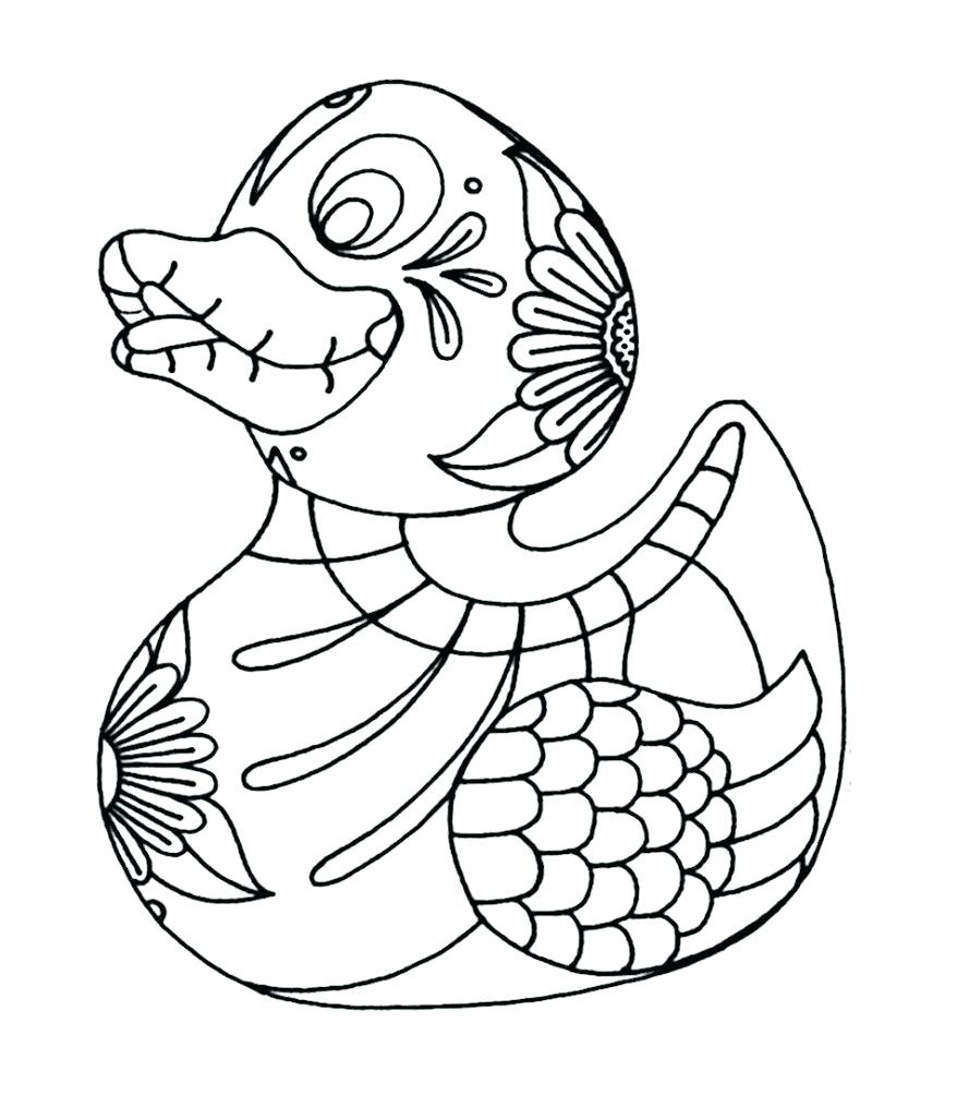Rubber Duck Coloring Page 878x1015 Rubber Duck Coloring Page