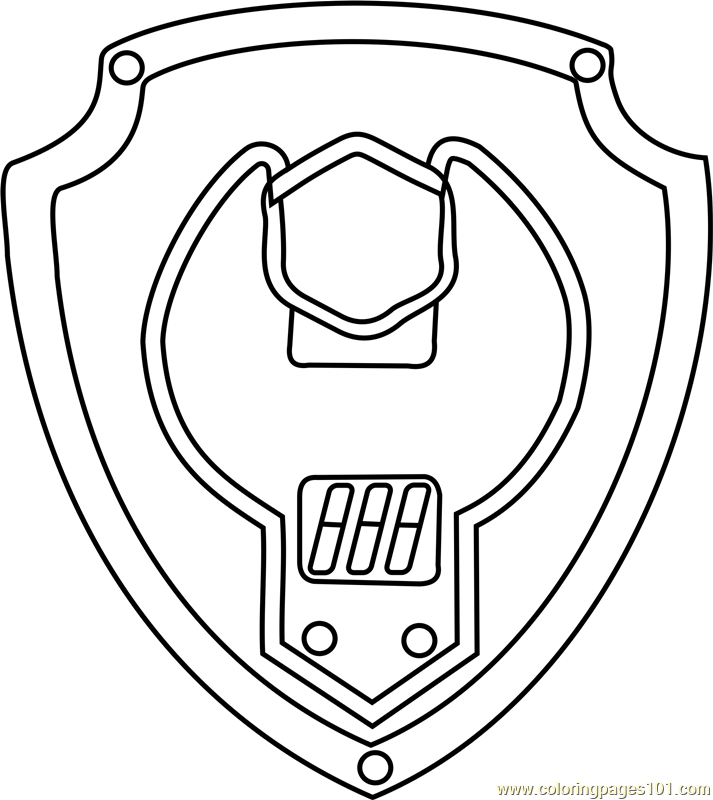 Rubble Badge Coloring Page 713x800 Rubble Badge Coloring Page