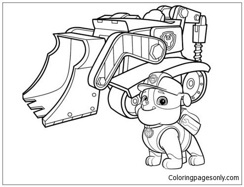 Rubble Paw Patrol 2 Coloring Page Paw Patrol Coloring Pages 493x378 Rubble Paw Patrol 2 Coloring Page Paw Patrol Coloring Pages