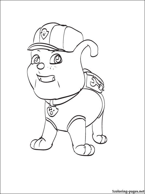 Coloring Page Rubble Paw Patrol Coloring Pages 560x750 Coloring Page Rubble Paw Patrol Coloring Pages