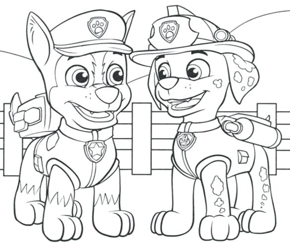Rubble Paw Patrol Coloring Page 586x490 Rubble Paw Patrol Coloring Page