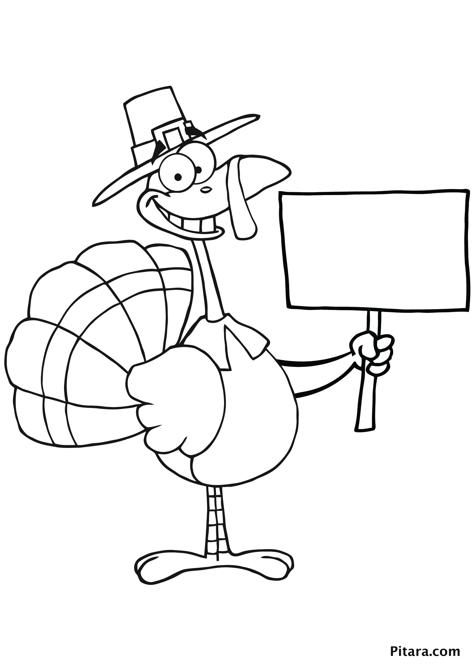 Hitchhiker Turkey Colouring Page For Kids Pitara Kids Network 1654x2339 Hitchhiker Turkey Colouring Page For Kids Pitara Kids Network