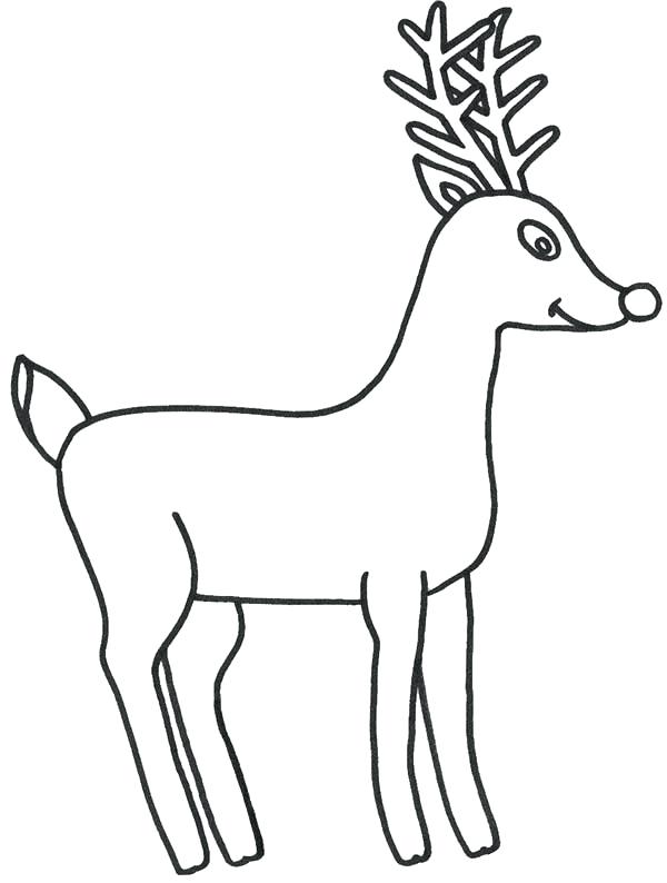 600x794 Rudolph Coloring Picture How To Draw The Red Nosed Reindeer