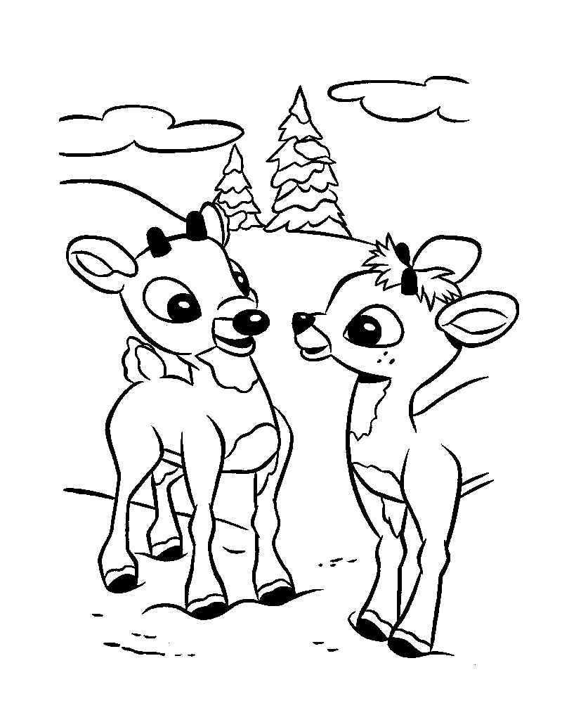 Clarice The Reindeer Coloring Page 800x1034 Clarice The Reindeer Coloring Page