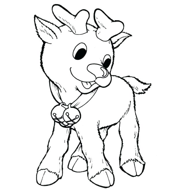Little The Red Nosed Reindeer Coloring Page Color Free Rudolph 600x667 Little The Red Nosed Reindeer Coloring Page Color Free Rudolph