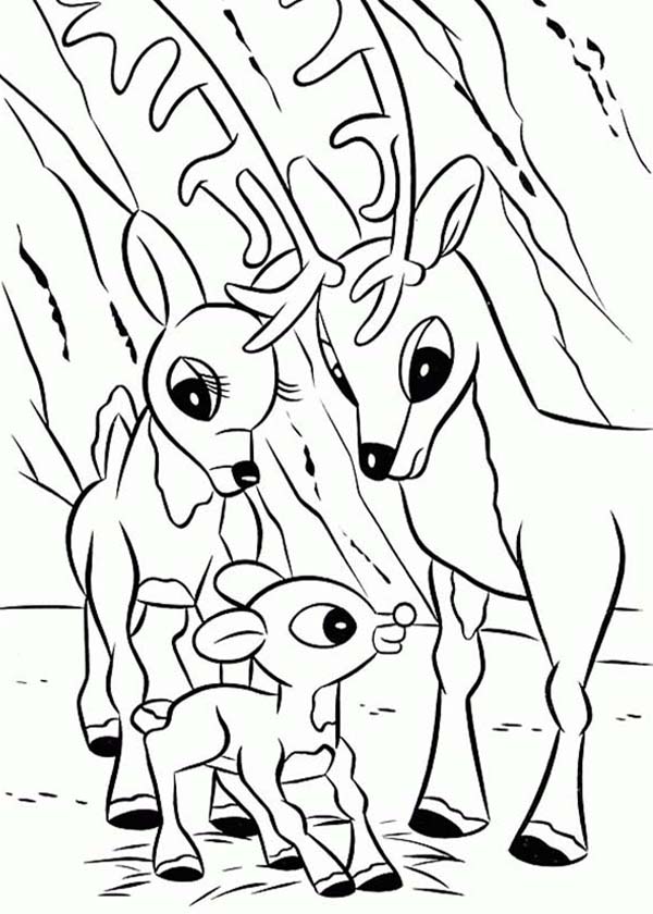 Parents Of Rudolph The Red Nosed Reindeer Coloring Page Color Luna 600x840 Parents Of Rudolph The Red Nosed Reindeer Coloring Page Color Luna