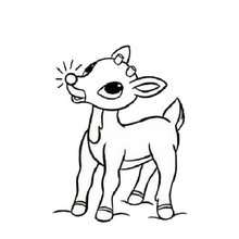 Rudolph's Wink Coloring Pages 220x220 Rudolph's Wink Coloring Pages