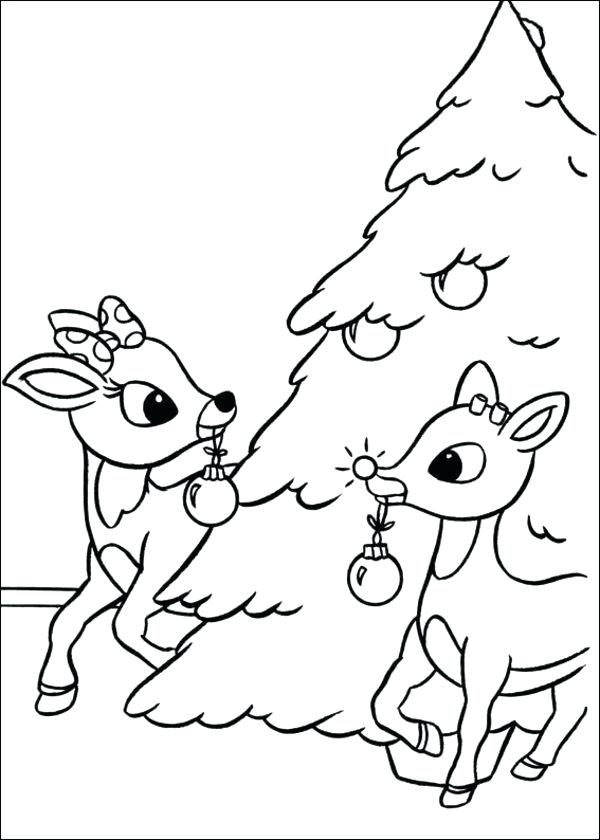Rudolph Coloring Pages The Red Nosed Reindeer Coloring Pages Tree 600x840 Rudolph Coloring Pages The Red Nosed Reindeer Coloring Pages Tree