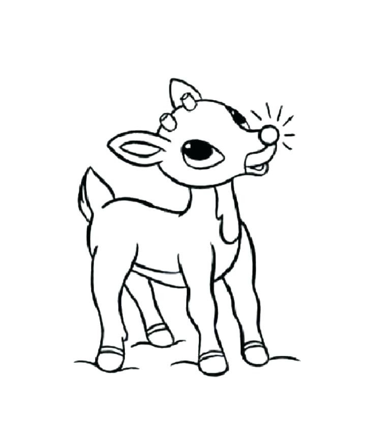 Rudolph The Red Nosed Reindeer Coloring Page Reindeer Coloring 722x850 Rudolph The Red Nosed Reindeer Coloring Page Reindeer Coloring