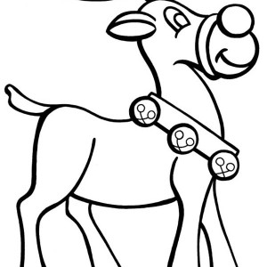 Rudolph Red Nosed Reindeer Coloring Page For Kids Rudolph 300x300 Rudolph Red Nosed Reindeer Coloring Page For Kids Rudolph