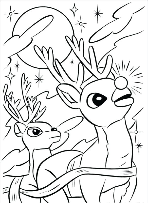 Coloring Pages Of Rudolph And Santa 600x819 Coloring Pages Of Rudolph And Santa