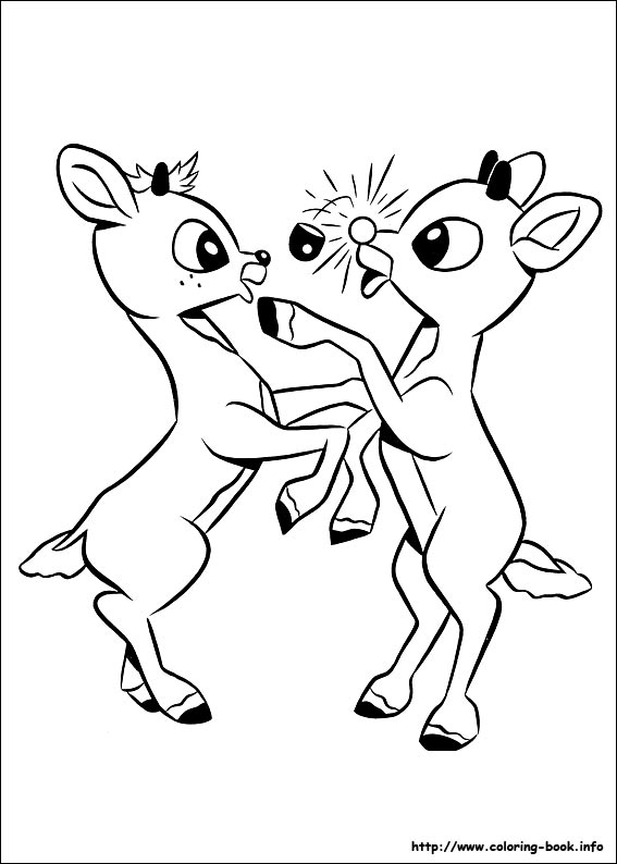 The Red Nosed Reindeer Coloring Picture 567x794 The Red Nosed Reindeer Coloring Picture
