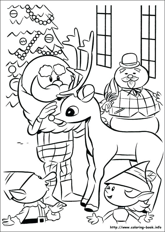 567x794 Rudolph Red Nosed Reindeer Coloring Pages Red Nosed Reindeer