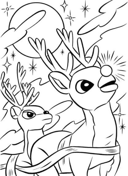 Rudolph The Red Nosed Reindeer Coloring Pages at GetColorings.com ...