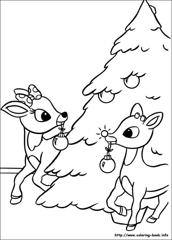 Rudolph The Red Nosed Reindeer Coloring Pages On Coloring Book 567x794 Rudolph The Red Nosed Reindeer Coloring Pages On Coloring Book